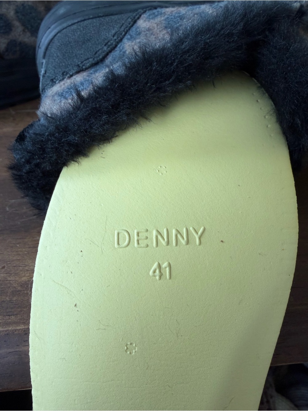 Hey Dude black brown leopard Denny fuzzy ankle boots sz 41 Women’s sz 10 - Picture 7 of 8